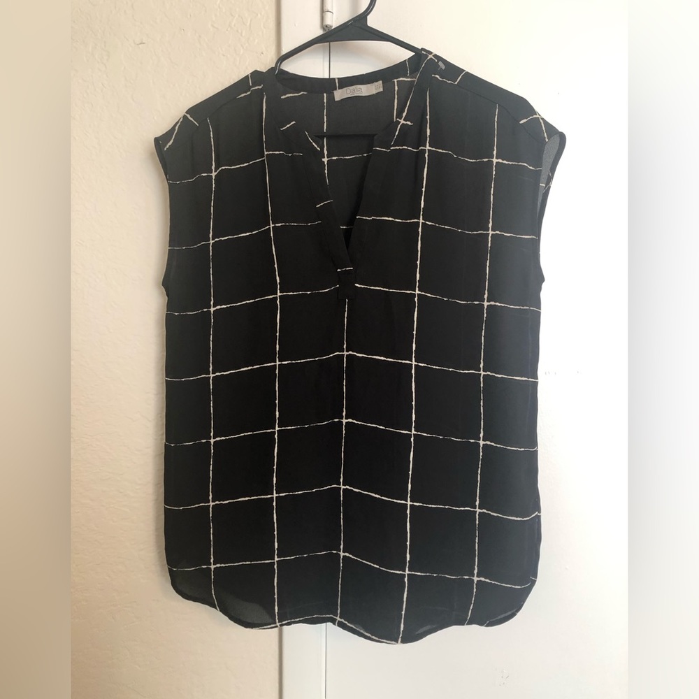Dalia Womens Black Blouse Top - Size S